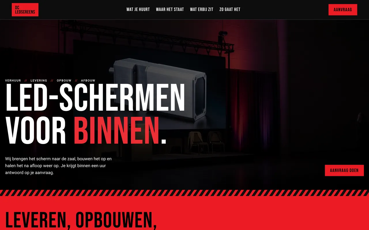 Startscherm van richting B: Poster