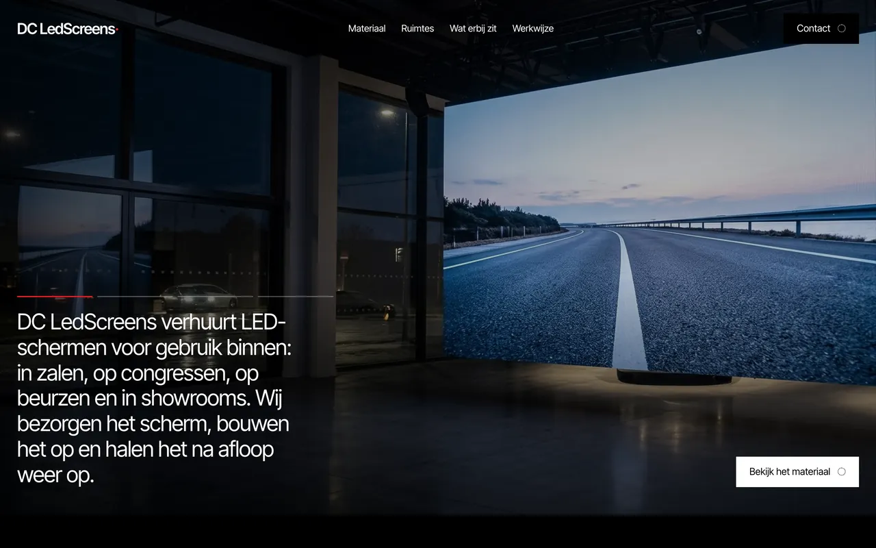 Startscherm van richting D: Studio